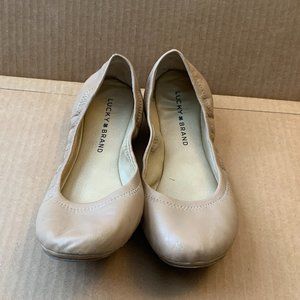 Lucky Brand Nude Ballet Flats, Size 8.5